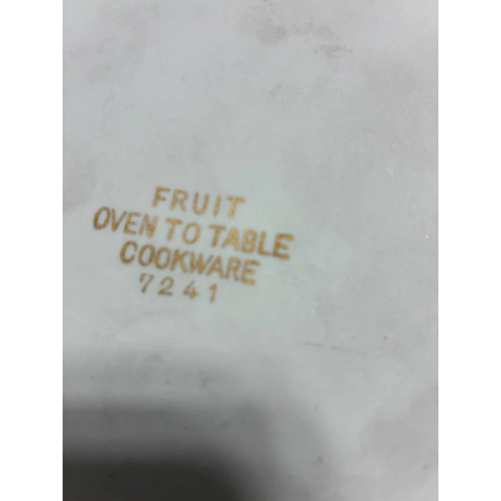 Sadek Andrea Oven To Table Fruit Butterflies Casserole Dish Duch Oven Vintage‎